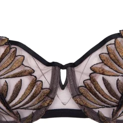 Hot Soutien gorge doré en tulle Femme Femme Lingerie