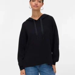 Sweat à capuche maille avec cordons rubans hali Femme Femme Pull, Gilet, Sweat