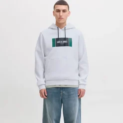 Clearance Sweat à capuche regular hayato imprimé encart logo Homme Homme Pull, Gilet, Sweat