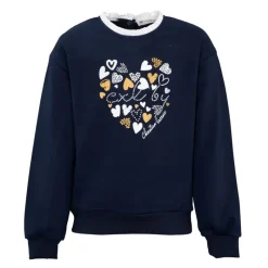 Hot Sweat col à volants imprimé coeurs fille Enfant Enfant Sweat, Pull, Gilet