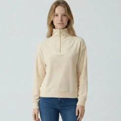 Online Sweat col camionneur doline Femme Femme Pull, Gilet, Sweat