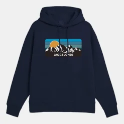 Best Sweat coton avec capuche imprimé montagne et soleil Homme Homme Pull, Gilet, Sweat