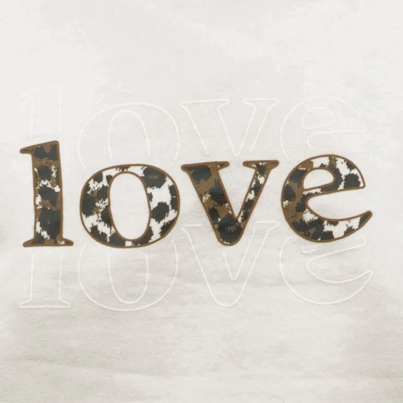 Online Sweat coton rubi Love imprimé léopard Femme Femme Pull, Gilet, Sweat