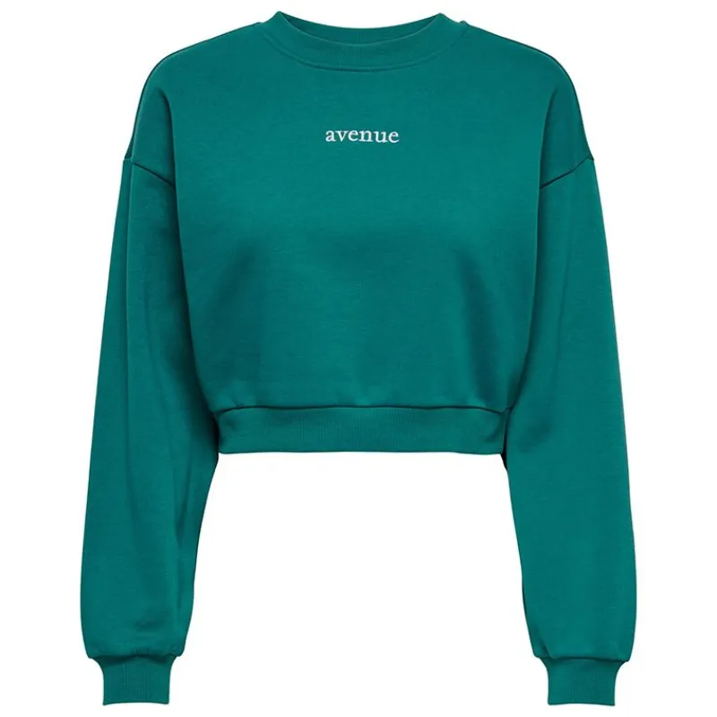 Clearance Sweat court inscription "avenue" poitrine Femme Femme Pull, Gilet, Sweat|Vetements De Sports Femme