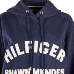 Online Sweat crop top bleu Femme Femme Pull, Gilet, Sweat