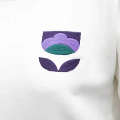 Sale Sweat mane col rond avec broderie fleur Femme Femme Pull, Gilet, Sweat