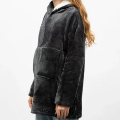 Best Sweat plaid à capuche avec grande poche Femme Femme Lingerie De Nuit