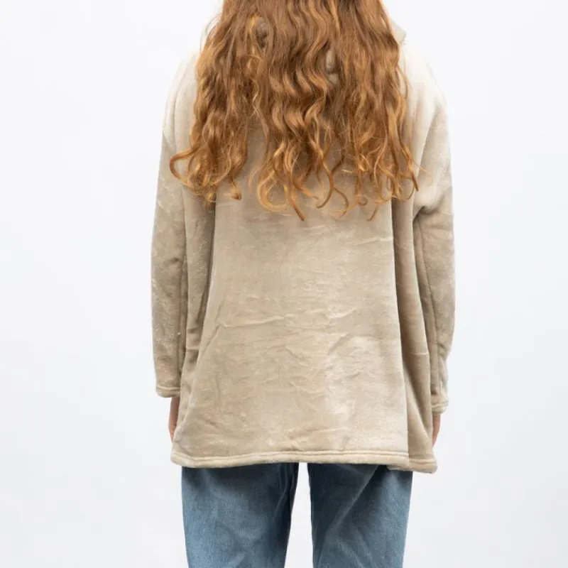 Clearance Sweat plaid à capuche avec grande poche Femme Femme Lingerie De Nuit