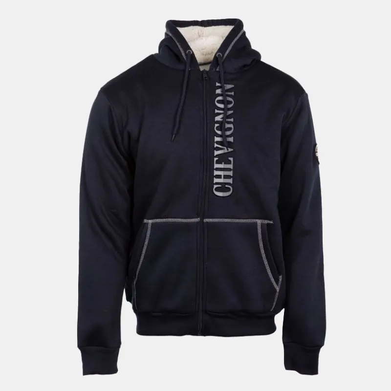 Outlet Sweat zippé à capuche fourrée surpiqures colorées Homme Homme Pull, Gilet, Sweat|Vetements De Sports Homme