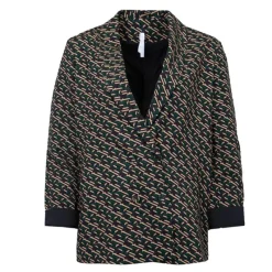 Best Tailleur foncé avec imprimé manches retroussées Femme Femme Veste, Doudoune, Manteau