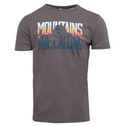 Online Tee shirt ajusté Mountains are calling coton Homme Homme Tee Shirt