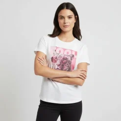 Online Tee shirt basique hariettte impression léopard Femme Femme Haut, Chemise|Tee Shirt