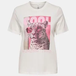 Online Tee shirt basique hariettte impression léopard Femme Femme Haut, Chemise|Tee Shirt