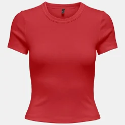 Clearance Tee shirt basique col rond coton bio Femme Femme Haut, Chemise|Tee Shirt