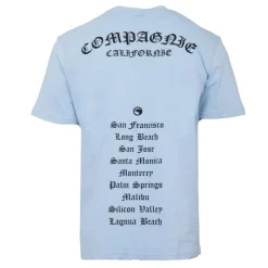 Tee shirt basique coton avec imprimé villes américaines Homme Homme Tee Shirt