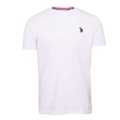 Hot Tee shirt basique doux coton logo brodé Homme Homme Tee Shirt