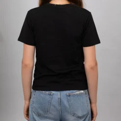 Hot Tee shirt basique logo poitrine couleur unie Femme Femme Tee Shirt|Haut, Chemise