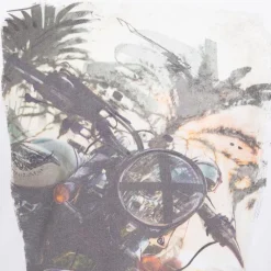 Clearance Tee shirt imprimé tropical moto Homme Homme Tee Shirt