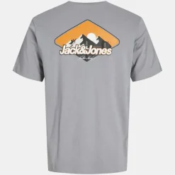 Outlet Tee shirt blanc mine col rond motif soleil levant Homme Homme Tee Shirt