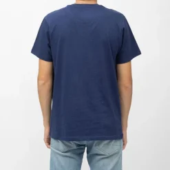 Clearance Tee shirt bleu marine coton logo Grand Prix moto gp world championship Homme Homme Tee Shirt