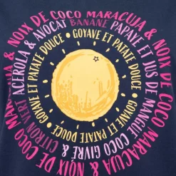 Discount Tee shirt bleu marine coton Soleil Femme Femme Haut, Chemise|Tee Shirt