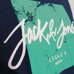 Best Tee shirt bleu marine Tiley regular fit imprimé block avec logo col rond Homme Homme Tee Shirt