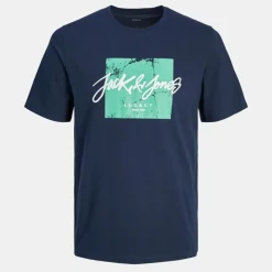 Best Tee shirt bleu marine Tiley regular fit imprimé block avec logo col rond Homme Homme Tee Shirt