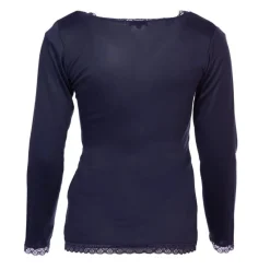 Hot Tee shirt chaud à dentelle col V ysia Femme Femme Tee Shirt|Haut, Chemise