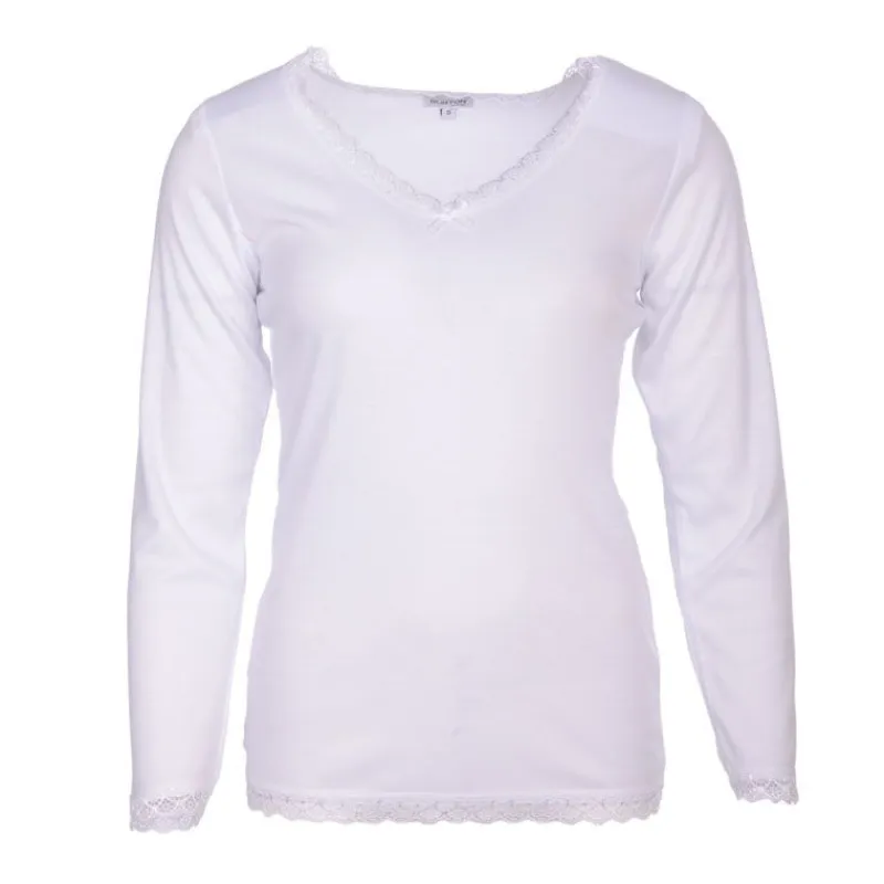 Hot Tee shirt chaud à dentelle col V ysia Femme Femme Haut, Chemise|Tee Shirt