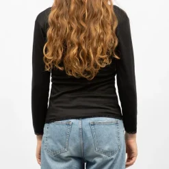 Hot Tee shirt chaud col V à dentelle kalou Femme Femme Tee Shirt|Haut, Chemise