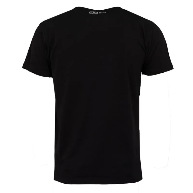 Outlet Tee shirt chiné avec rayures grand logo poitrine Homme Homme Tee Shirt