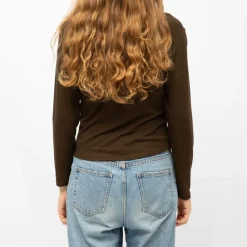 Best Tee shirt col bateau aliona avec zip noeud brodé Femme Femme Tee Shirt|Haut, Chemise