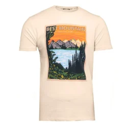 Best Tee shirt col rond imprimé paysage de montagne Homme Homme Tee Shirt