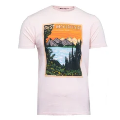 Best Tee shirt col rond imprimé paysage de montagne Homme Homme Tee Shirt