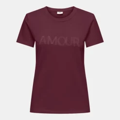 Tee shirt col rond michigan coton Amour Femme Femme Tee Shirt|Haut, Chemise