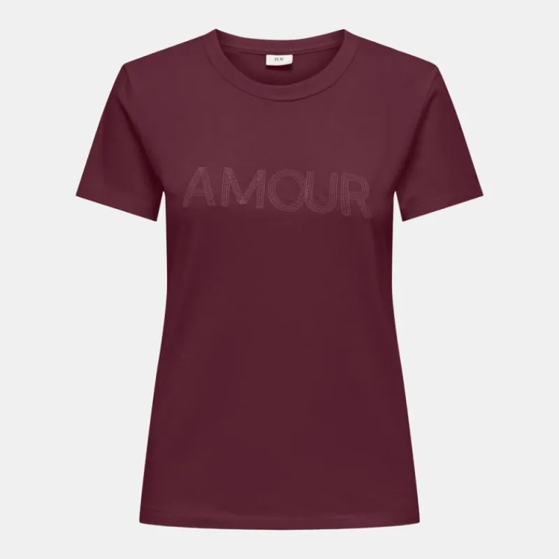 Tee shirt col rond michigan coton Amour Femme Femme Tee Shirt|Haut, Chemise