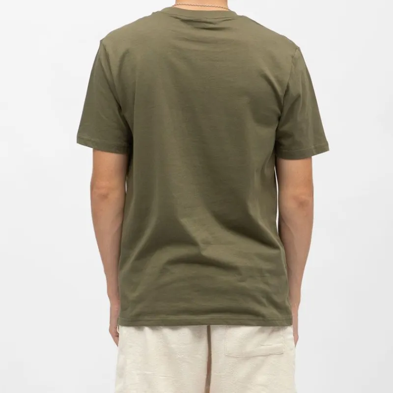 Discount Tee shirt col rond regular couleur unie avec logo Homme Homme Tee Shirt