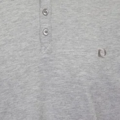 Discount Tee shirt col tunisien avec boutons Homme Homme Tee Shirt