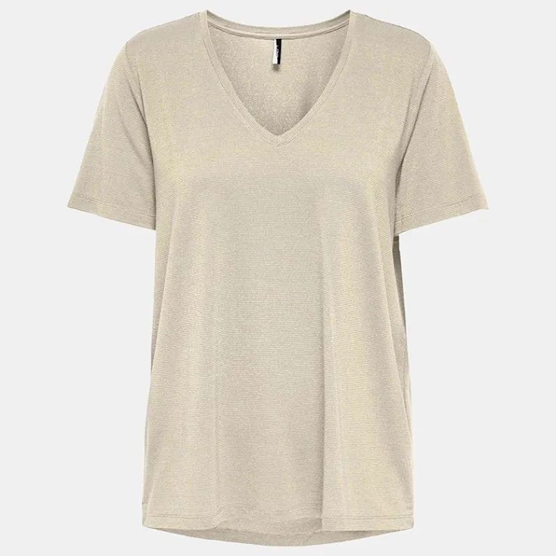 Discount Tee shirt col V à pailettes Harly Femme Femme Tee Shirt|Haut, Chemise