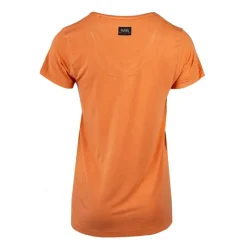 New Tee shirt col V fluide strass logo Femme Femme Tee Shirt|Haut, Chemise