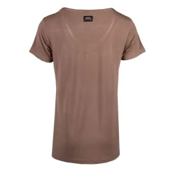 Outlet Tee shirt col V fluide strass logo Femme Femme Tee Shirt|Haut, Chemise