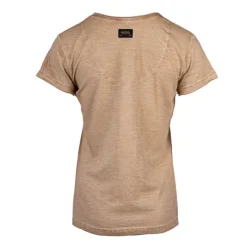 Clearance Tee shirt col v strass logo chiné Femme Femme Tee Shirt|Haut, Chemise