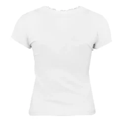 Sale Tee shirt col v venezia avec dentelle Femme Femme Tee Shirt|Haut, Chemise