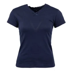 Tee shirt col v venezia avec dentelle Femme Femme Tee Shirt|Haut, Chemise
