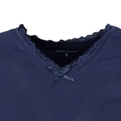 Tee shirt col v venezia avec dentelle Femme Femme Tee Shirt|Haut, Chemise