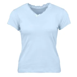 Discount Tee shirt col v venezia avec dentelle Femme Femme Tee Shirt|Haut, Chemise