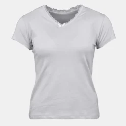 Outlet Tee shirt col v venezia avec dentelle Femme Femme Tee Shirt|Haut, Chemise