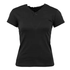 New Tee shirt col v venezia avec dentelle Femme Femme Tee Shirt|Haut, Chemise