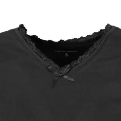 New Tee shirt col v venezia avec dentelle Femme Femme Tee Shirt|Haut, Chemise