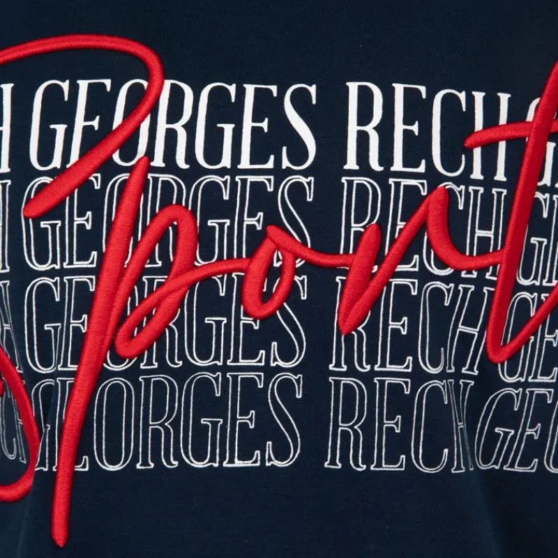 Hot Tee shirt coton bandes épaules texte Sport brodé Homme Homme Tee Shirt|Vetements De Sports Homme